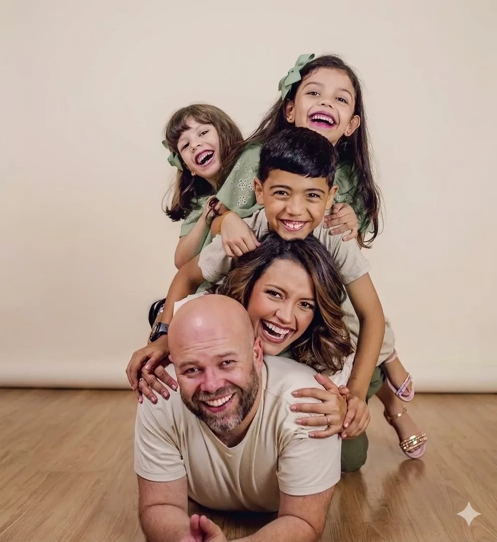Paulinho Silva com sua família